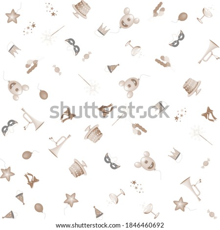 pattern background created with party shapes