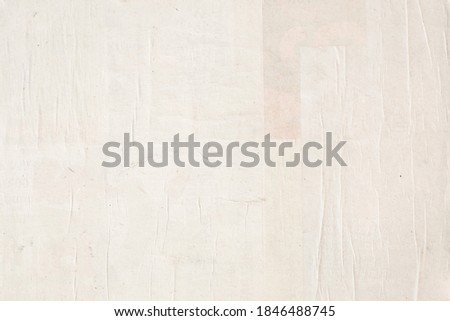 BLANK WHITE CRUMPLED PAPER BACKGROUND, CREASED WALLPAPER PATTERN