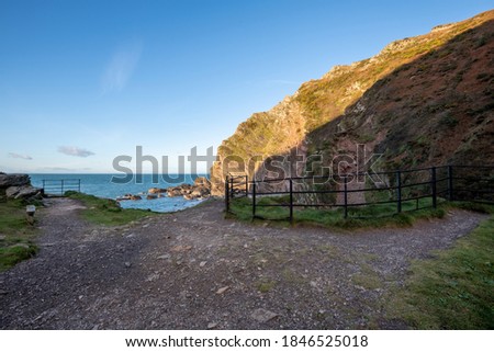 Landscape photo of the beach at Heddons Mouth in Exmoor