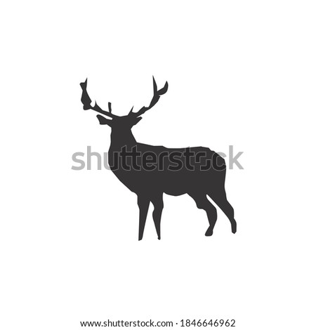 deer silhouette vector fit for icon or logo