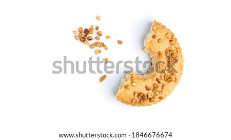 Peanut cookies isolated on white background. High quality photo