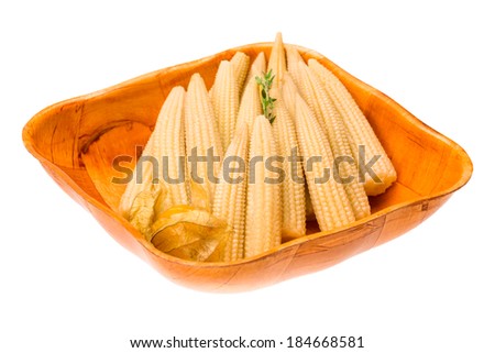 Baby corn with thyme