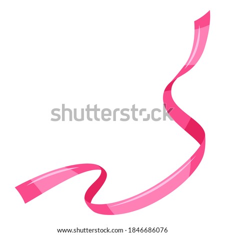 Decorative pink ribbon. Image for decoration and design.