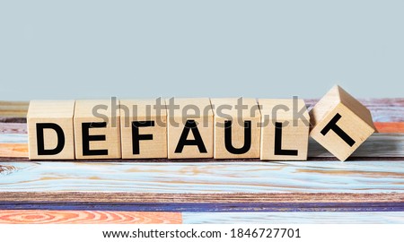 default word written on wood block. default text on table, concept. Royalty-Free Stock Photo #1846727701