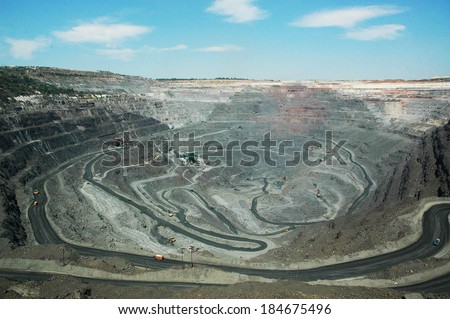 pit iron ore mining Royalty-Free Stock Photo #184675496