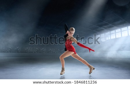 Figure skating girl in ice.