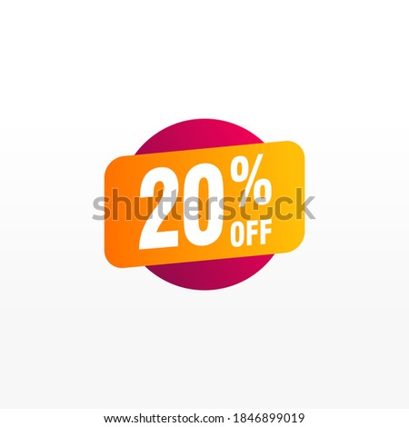 20 discount, Sales Vector badges for Labels, , Stickers, Banners, Tags, Web Stickers, New offer. Discount origami sign banner