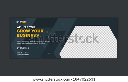 Digital marketing facebook cover and web banner template premium