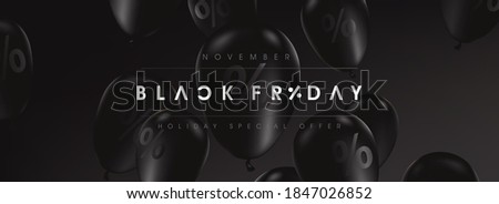 Black friday sale banner layout design template. Advertising Poster design Black friday campaign. Royalty-Free Stock Photo #1847026852