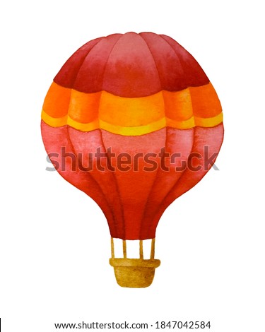Hot air ballon watercolor illustration, Boy clipart, Design kids, T-shirt