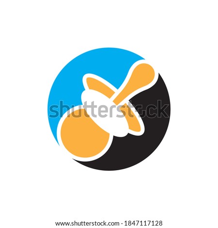 Baby pacifier logo vector template