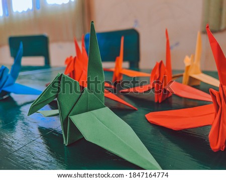 bird crafts from origami paper