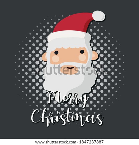 Funny Santa Claus sticker. Decorative color image.