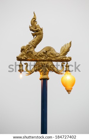 Thai style lamppost  Royalty-Free Stock Photo #184727402
