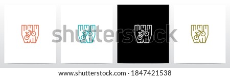 Bicycle On Letter Logo Design W