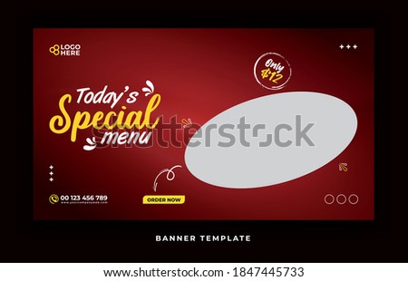 Banner vector design template for special food sale