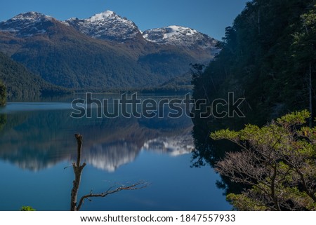 
Mountains in the lake - reflections - patagonia argentina