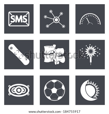 Icons for Web Design and Mobile Applications set 40. Vector illustration.