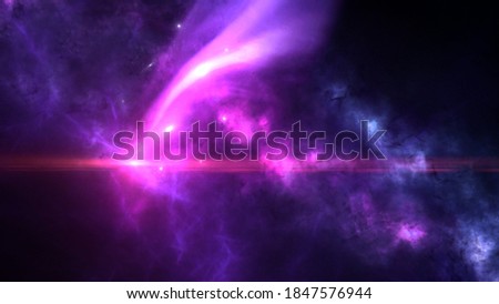 Planets and galaxy, cosmos, physical cosmology, science fiction wallpaper.

