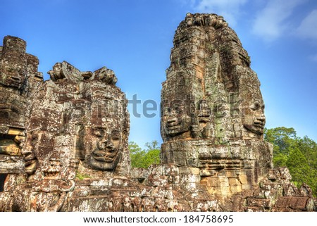 HDR photo of the Temples of Angkor Wat, Siem Reap, Cambodia