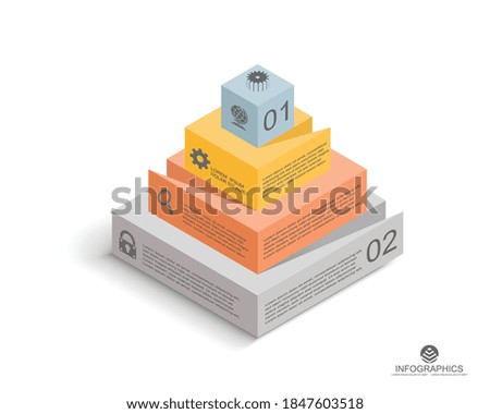Vector infographics illustration pyramid concept