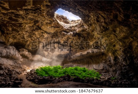 Mammoth cave National Park inside. Sunrays inside in Mammoth cave National Park Royalty-Free Stock Photo #1847679637
