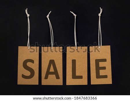 Grunge label tags with inscription sale. Black friday.