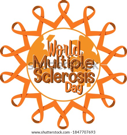 World Multiple Sclerosis Day logo or banner illustration