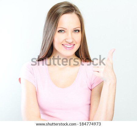 Young casual woman style isolated over white background. 