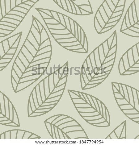 Autumn leaves seamless pattern. Floral organic background