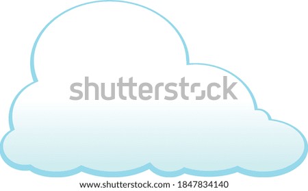 White Clouds Icon Illustration - 2 Clouds