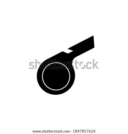 Sports whistle with pea. Image isolated on white background