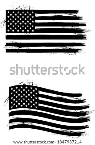 Vector of the American Flag - Distressed American Flag