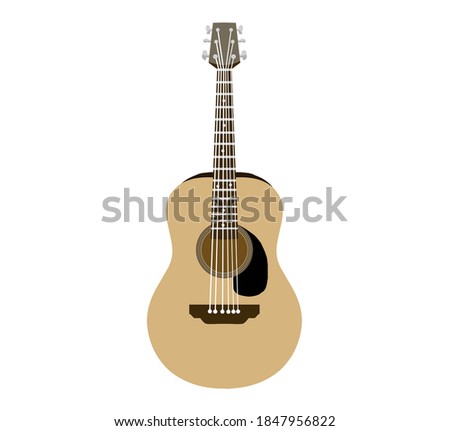 illustration of acoustic guitar clipart vector