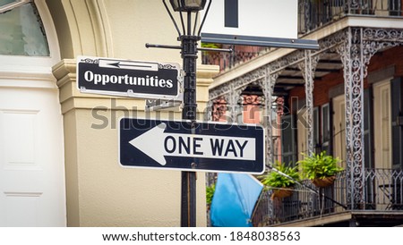 Street Sign the Direction Way to Opportunities