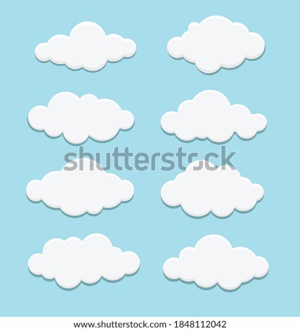 Illustrations about clouds in different forms