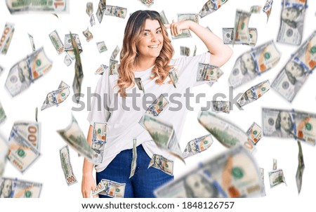 Young caucasian woman wearing casual clothes smiling pointing to head with one finger, great idea or thought, good memory