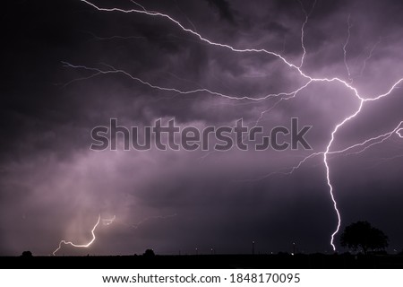 Lightning Strike hitting the ground