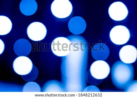 bokeh of lights on blue background