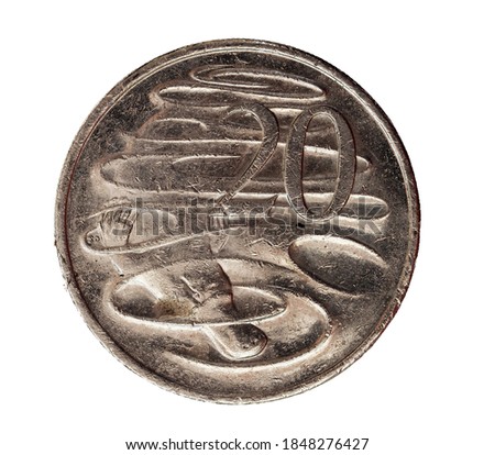 Platypus on 20 cent Australian coin