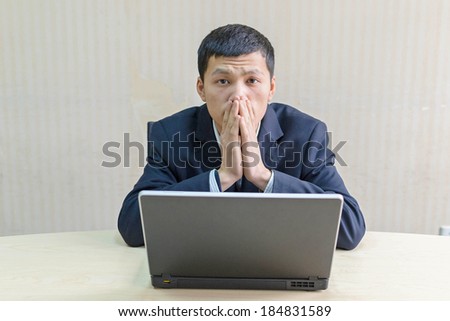 business man with computer