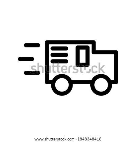 Delivery Car icon or logo isolated sign symbol vector illustration - high quality black style vector icons
