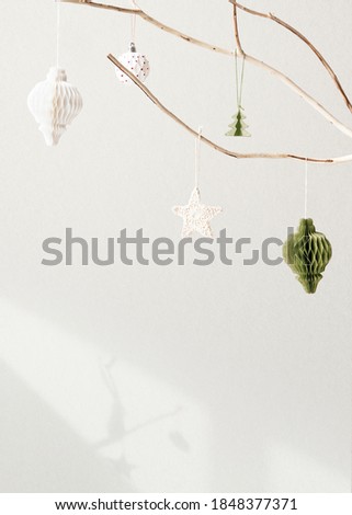 Festive Christmas greeting card with design space