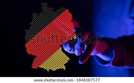 state germany map digital outline silhouette