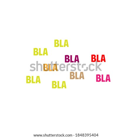 Random word color with white background.