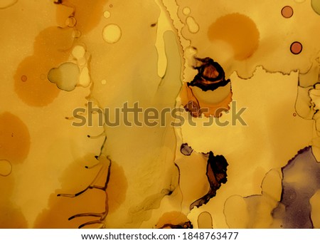 Black and Yellow Abstract Acrylic Surface. Gray Fluid Wallpaper. Watercolor Motion Design. Creative Ink Splash. Abstract Marble Texture. Color Fluid Background. Black and Yellow Abstract.