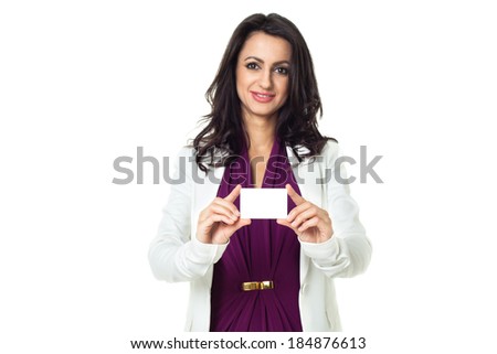 Businesswoman isolated  on a white background