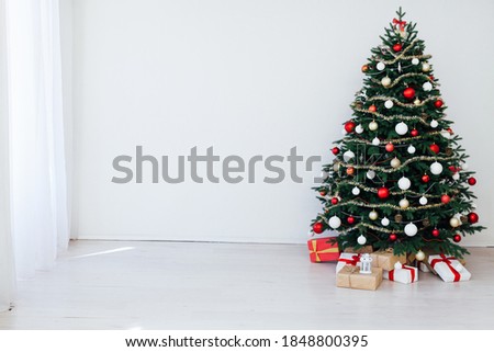 Christmas interior Christmas tree holiday decor presents new year