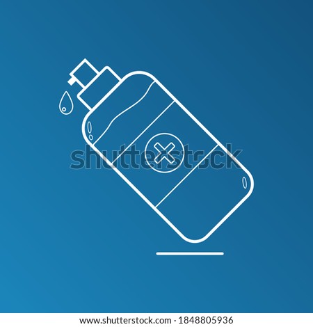 Handsanitizer bottle on gradient background. Perfect to used on your element design