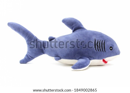 Shark doll isolated on white background.